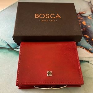 Elegant Brick Red Petite French Wallet